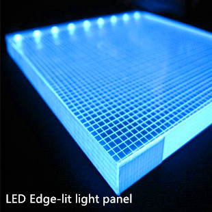 Custom size and shape LED Edge-lit light panel acrylic sheets