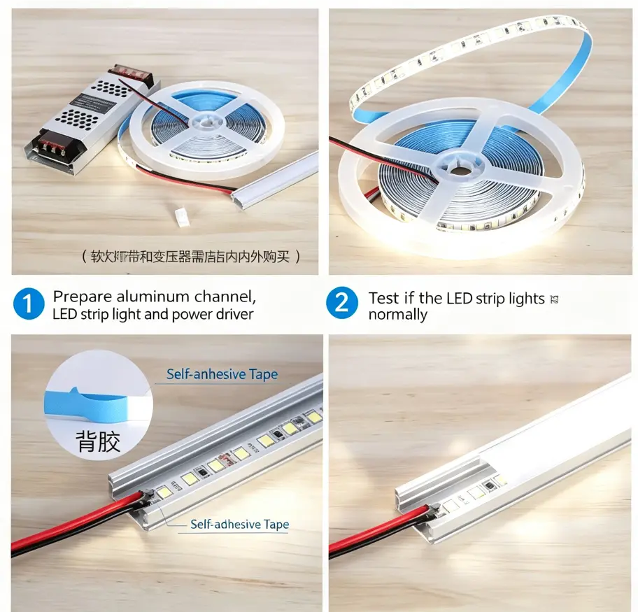 led strip light installation guide for led aluminum channels