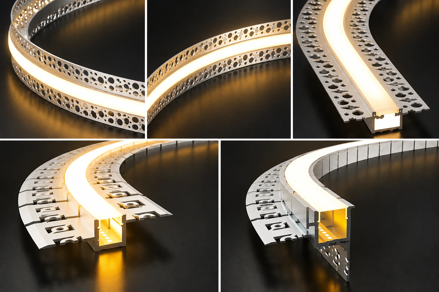 KLLY-1513SS bendable LED aluminum profile with side-bending LED lighting effect