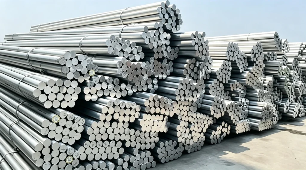 Aluminum billets prepared as raw material for extrusion