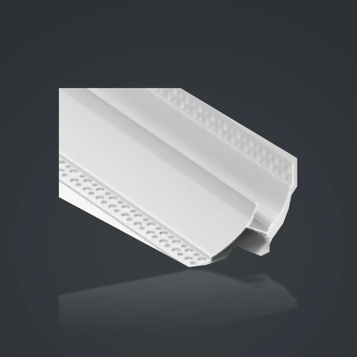 LSH-068 LED Cove Lighting Aluminum Profile – Small Version showing a shielded light chamber and a shaped architectural face