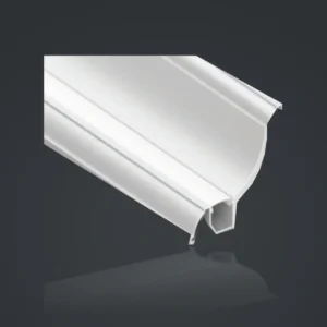 LSH-117 LED Cornice Aluminum Profile showing a curved or shaped cornice face with an integrated light chamber