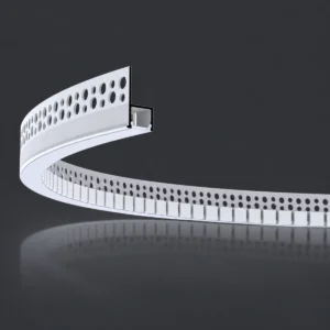 Silver LSH-1311VW bendable LED aluminum profile, 13×11mm, shown in a curved configuration