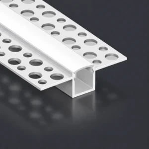 LSH-1313DU double-wing plaster-in LED aluminum channel with perforated fixing flange
