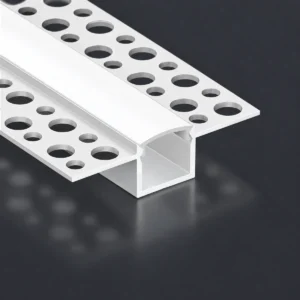 LSH-1513DU double-wing plaster-in LED aluminum channel with perforated fixing flange