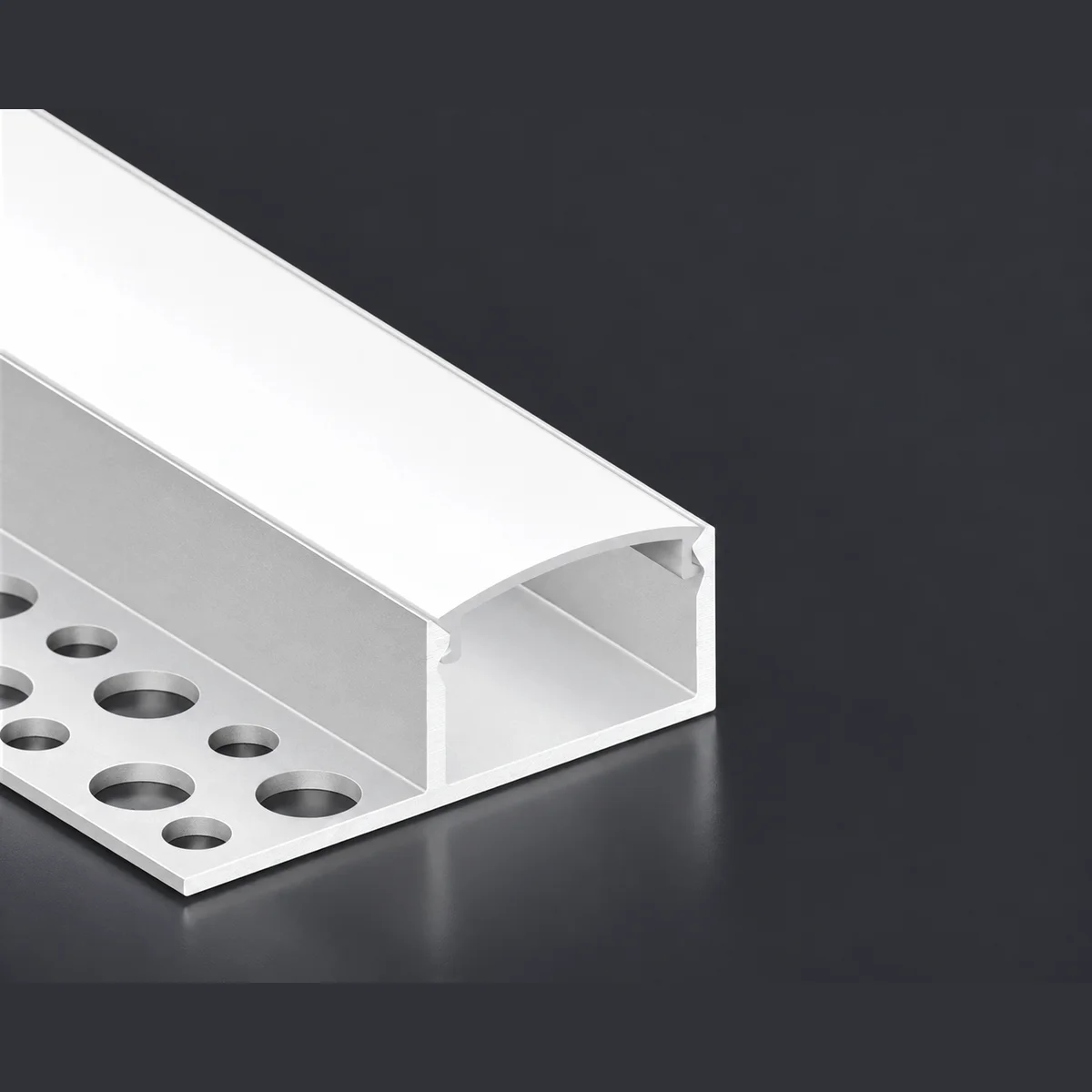 LSH-2013SD single-wing plaster-in LED aluminum channel with perforated fixing flange