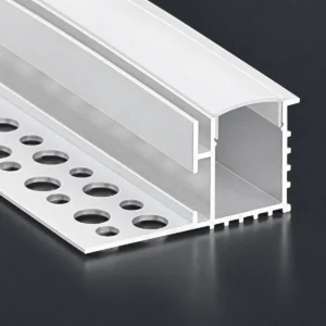 LSH-2418 single-wing plaster-in LED aluminum channel with perforated fixing flange