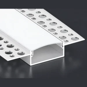 LSH-3013DU double-wing plaster-in LED aluminum channel with perforated fixing flange