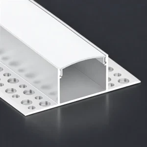 LSH-3020DD double-wing plaster-in LED aluminum channel with perforated fixing flange
