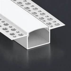 LSH-3020DU double-wing plaster-in LED aluminum channel with perforated fixing flange