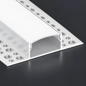 LSH-4013DD double-wing plaster-in LED aluminum channel with perforated fixing flange