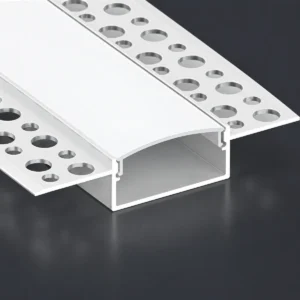 LSH-4013DU double-wing plaster-in LED aluminum channel with perforated fixing flange