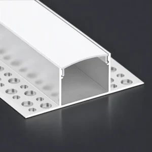 LSH-4020DD double-wing plaster-in LED aluminum channel with perforated fixing flange
