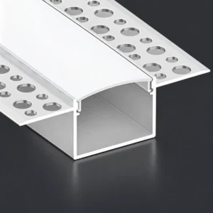 LSH-4020DU double-wing plaster-in LED aluminum channel with perforated fixing flange