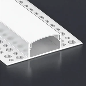 LSH-5013DD double-wing plaster-in LED aluminum channel with perforated fixing flange