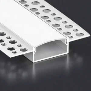 LSH-5013DU double-wing plaster-in LED aluminum channel with perforated fixing flange