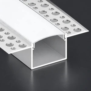 LSH-5020DU double-wing plaster-in LED aluminum channel with perforated fixing flange