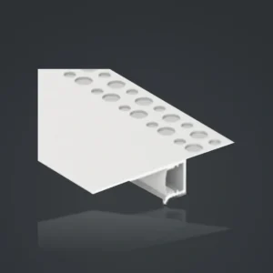 LSH-6014 Ceiling Edge LED Aluminum Profile – Upper-Flange Version showing a straight return with a discrete light chamber