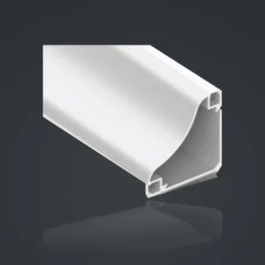 LSH-6969 Dual-Channel LED Cornice Aluminum Profile showing two separate light-chamber positions within one shaped section