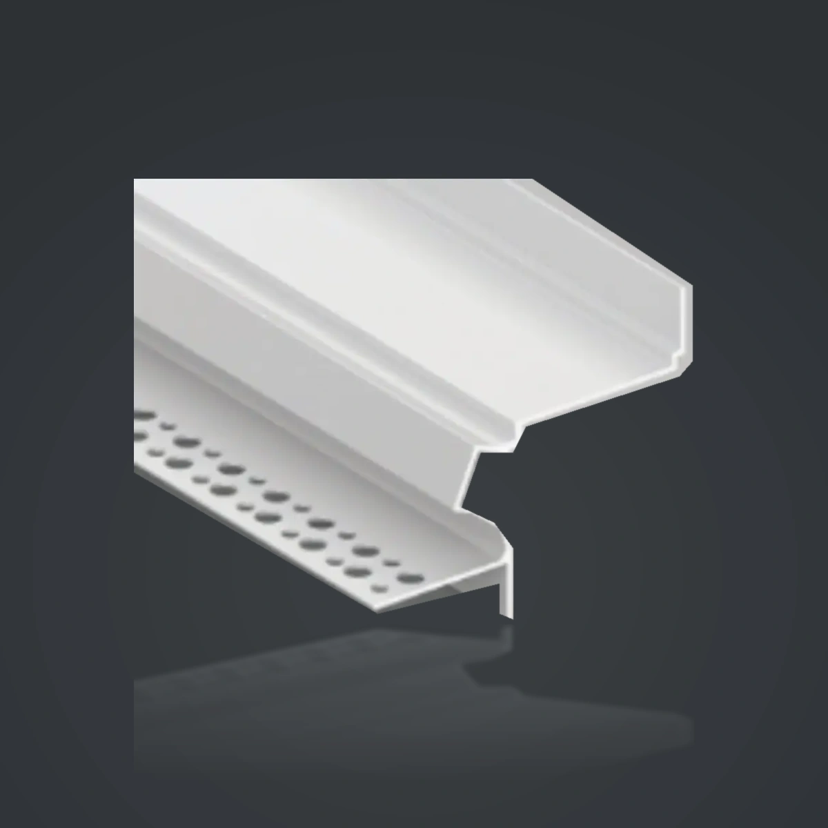 LSH-7962 LED Cove Lighting Aluminum Profile showing a shielded light chamber and a shaped architectural face