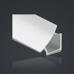 LSH-85x85 LED Cornice Aluminum Profile showing a curved or shaped cornice face with an integrated light chamber